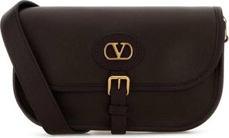 Valentino Garavani Brown Leather Antibes Crossbody Bag