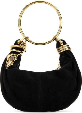 Chlo&eacute; Black Suede Mini Bracelet Handbag