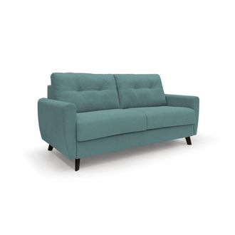 Divani.Store Divani.store - Callisto Sof&aacute; Cama Convertible De Tela Suave E Impermeable 188 Cm (mat. 140x197) Azul Petr&oacute;leo