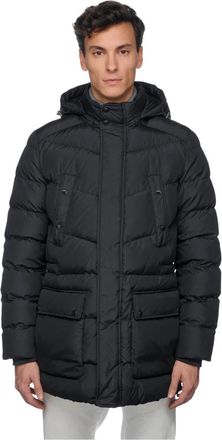 Geox Leitan Long Parka - Heren - Parka Jassen - Zwart - 2XL - Polyester - Jassen