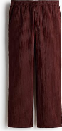 H&M Hose aus Strukturstoff in Relaxed Fit - Beige