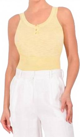 Karina Grimaldi Zaya Knit Tank Top In Pastel Yellow