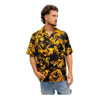 Versace Jeans Couture Overhemden, Heren, Veelkleurig, L, Katoen, Allover Shirt