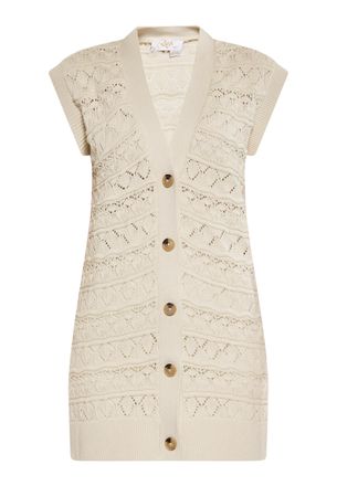 Usha Waistcoat Dames Donkere cr&egrave;me