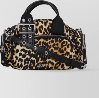 Ganni bucky mini nylon printed crossbody bag