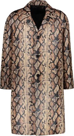 Celine Jas met dierenprint met reverskraag - Heren - Mantel - Veelkleurig - 2XL - Katoen - Jassen
