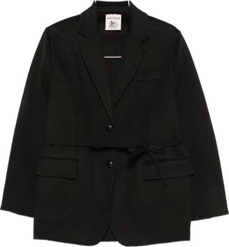 Semicouture Blazer Cruzado con Cintur&oacute;n - Jackets - Mujer - Negro - XS