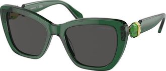 Swarovski SK6018F Asian Fit 104587 Womens Sunglasses Green Size 55