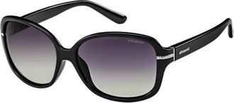 Polaroid Sunglasses, female, Black, Size: 58 MM Black/Grey Shaded Sunglasses