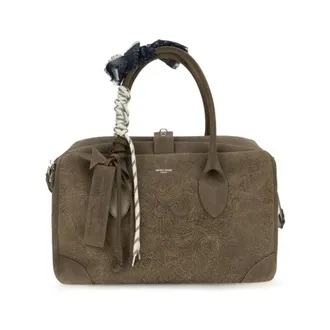 Golden Goose Borsa con manico superiore in pelle stampata - - Bags - Donna - Marrone - ONE SIZE