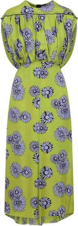 Lanvin Printed Draped Top Dress