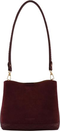 Pourchet Manhattan Daim Schoudertas - Dames - Schoudertassen - Rood - ONE Size - Leer - Tassen