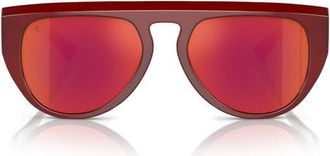 Ferrari 56mm Pilot Sunglasses in Red /Red at Nordstrom