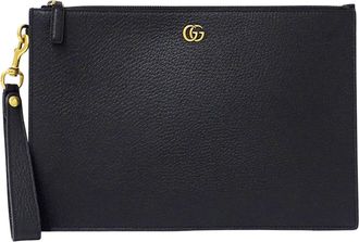 Gucci Black Leather Clutch Bag (Pre-Owned)