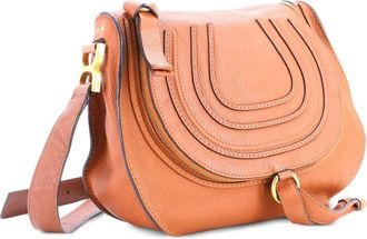 Chlo&eacute; Marcie Zip Crossbody Bag Leather Medium shoulder bag - Bruin