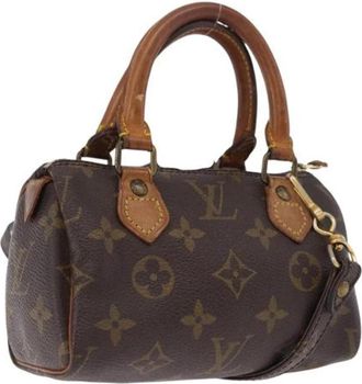 Louis Vuitton Pre-owned Mini Speedy Hand Bag - Dames - Vintage Handtas - Bruin - ONE Size - Leer - Vintage