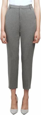 L'agence Ludivine Stripe Crop Trousers In Gray