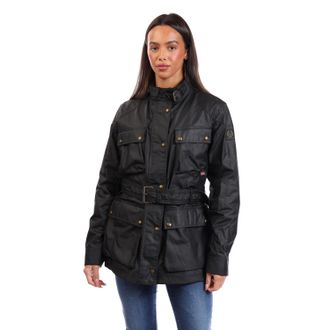 Belstaff Dames Jas Belstaff Waxed Cotton Trailmaster in Zwart