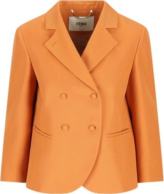 Fendi Wool Double-Breasted Jacket-Donna