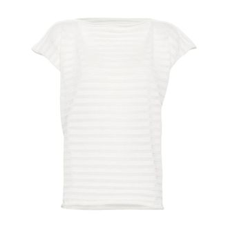 Issey Miyake Donna, Top, Bianco, Taglia unica, new