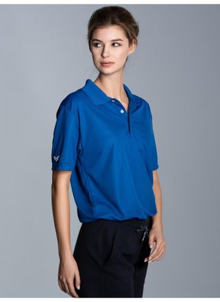 Trigema Poloshirt TRIGEMA TRIGEMA Klassisches Poloshirt COOLMAX, Damen, Gr. 4XL, blau (royal), 100% Polyester (recycelt), Shirts Poloshirt
