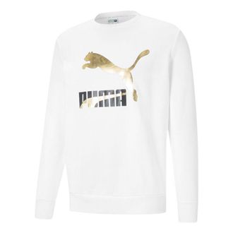 Puma Archive Metallic Logo Sweater White Gold 531367-02