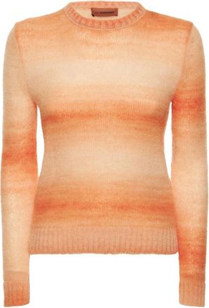 Missoni Trui met lange mouwen - Dames - Ronde hals truien - Oranje - XL - Wol - Truien & Vesten