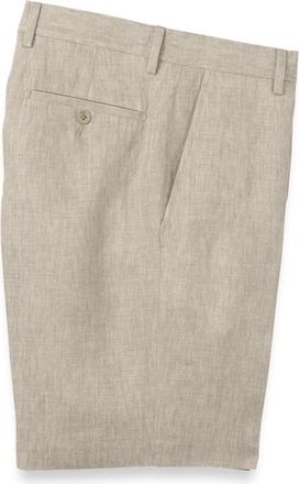 Paul Fredrick Linen Chambray Twill Flat Front Shorts