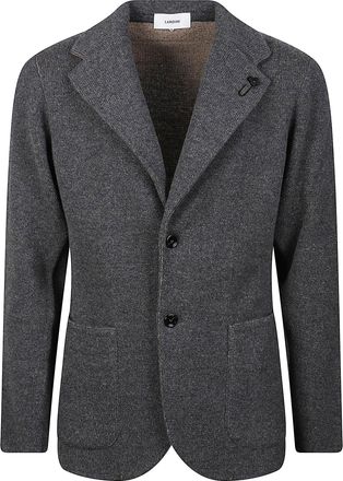 Lardini Virgin Wool-Blend Tailored Knit Blazer