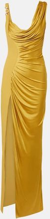 Versace Medusa 95 draped jersey gown