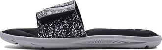 Under Armour Ignite 6 Graphic Strap Slide Black Mod Grey 3024450-007