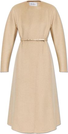 Max Mara Umico Woljas - Dames - Jas met riem - Beige - 2XS - Wol - Jassen