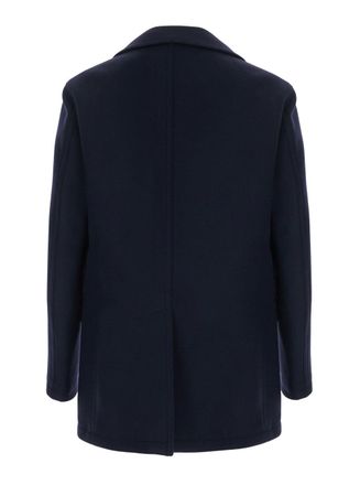 Tagliatore Mens Double-Breasted Coat Blue Fabric