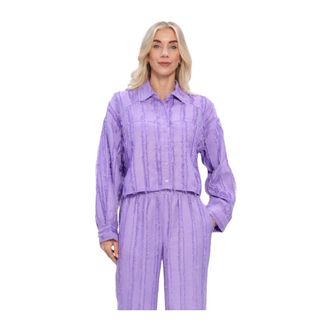Refined Department Refined Department - Dames Blouses Saden - Dames - Blouses & Shirts - Paars - Maat: XS Linnen