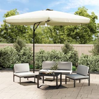 Berkfield Home Outdoor Parasol with Steel Pole 300 cm Sand White