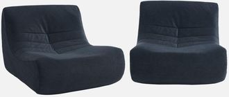 Sweeek Sweeek - Sof&aacute; Modular De Terciopelo, 2 Plazas, Sokol Terciopelo, Azul Oscuro, 91x105x72 Cm