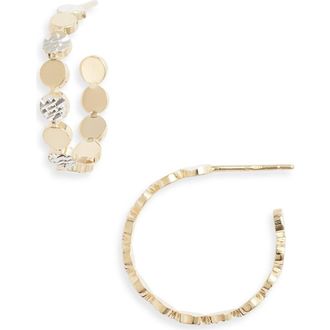 Jennifer Zeuner Bea Small Two-Tone Hoop Earrings at Nordstrom