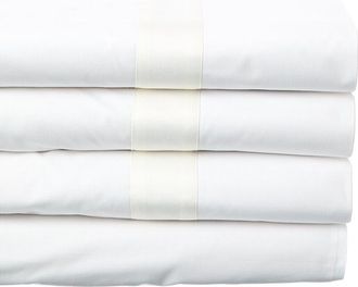 Dea 300 Thread Count Raso Band on Bella Percale Sheet Set