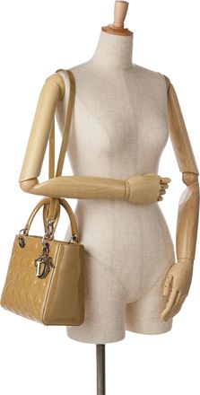 Dior Pre-owned Womens Lady Top Handle Bag - Beige Leather - One Size