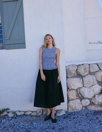 Nobody's Child Gingham Shirred Bodice Drina Midi Dress