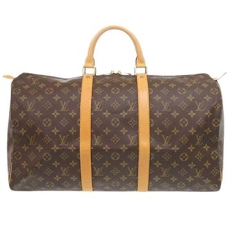 Louis Vuitton Pre-owned Monogram Boston Tas - Heren - Vintage Weekendtas - Bruin - ONE Size - Leer - Vintage