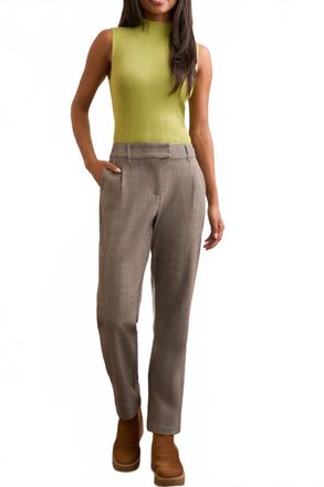 Tribal Fly Front Trouser With Pleats In Brown