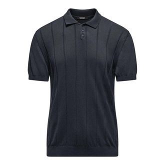 Bomboogie Su&eacute;ter de algod&oacute;n con cuello ancho de canal&eacute; - Knitwear - Hombre - Azul - L