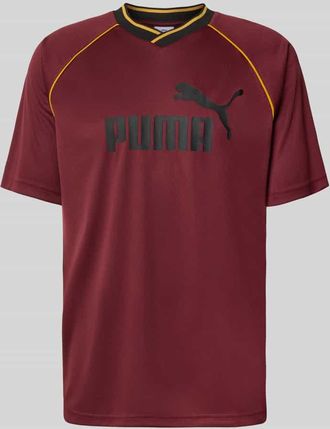 Puma Trikot mit Label-Print in Bordeaux, Gr&ouml;&szlig;e XXL