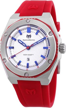 Technomarine Coral Quartz Silver Dial Ladies Watch TM-416051