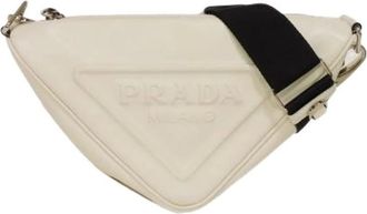 Prada Pre-owned Cross Body Bags, female, White, Size: ONE SIZE Pre-owned Vintage Cross Body Bag