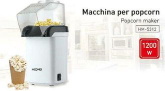 Trade Shop Trade Shop - Macchina Per Pop Corn Elettrica 1200w Popcorn Senza Olio Feste Party Bambini