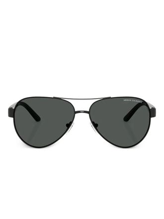 A|X Armani Exchange Occhiali da sole con montatura stile pilota - Nero