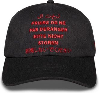 Pleasures Disturb Cotton Twill Baseball Cap in Black at Nordstrom