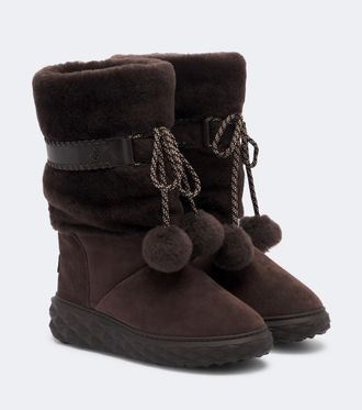 Jimmy Choo London Botas con plataforma Cobi de ante con borrego